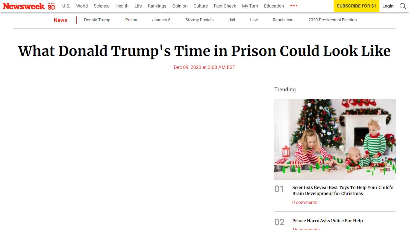 What Donald Trump's Time in Prison Could Look Like - Newsweek